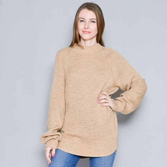 Hope Stockholm Tan Blank Knit Sweater 